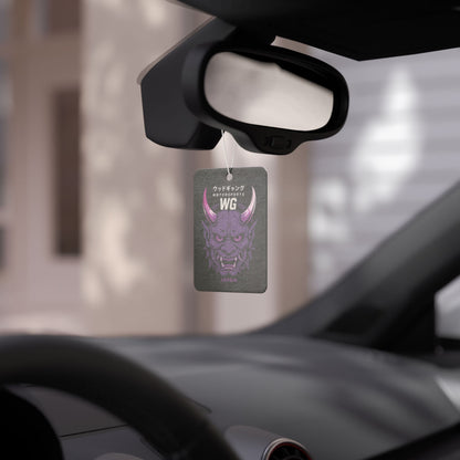Demon Mask Car Air Freshener — Purple Oni WG Japan Scented Tag