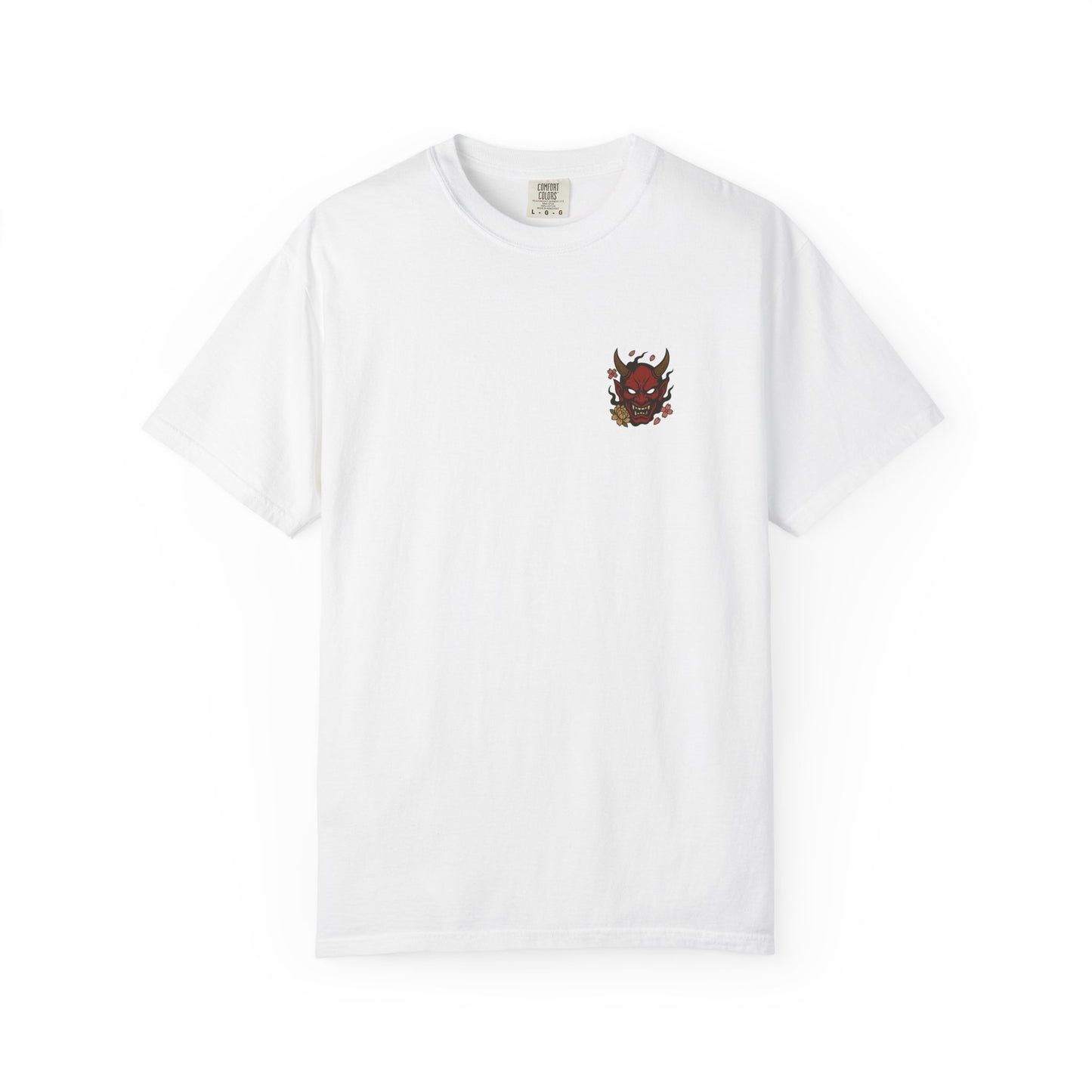 Hannya Demon Graphic T-Shirt — Japanese Oni Mask Back Print
