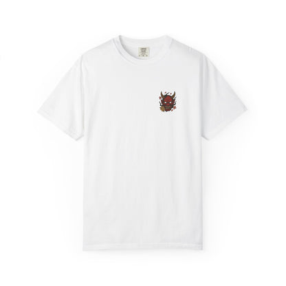 Hannya Demon Graphic T-Shirt — Japanese Oni Mask Back Print