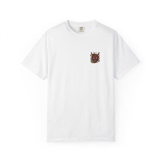 Hannya Demon Graphic T-Shirt — Japanese Oni Mask Back Print