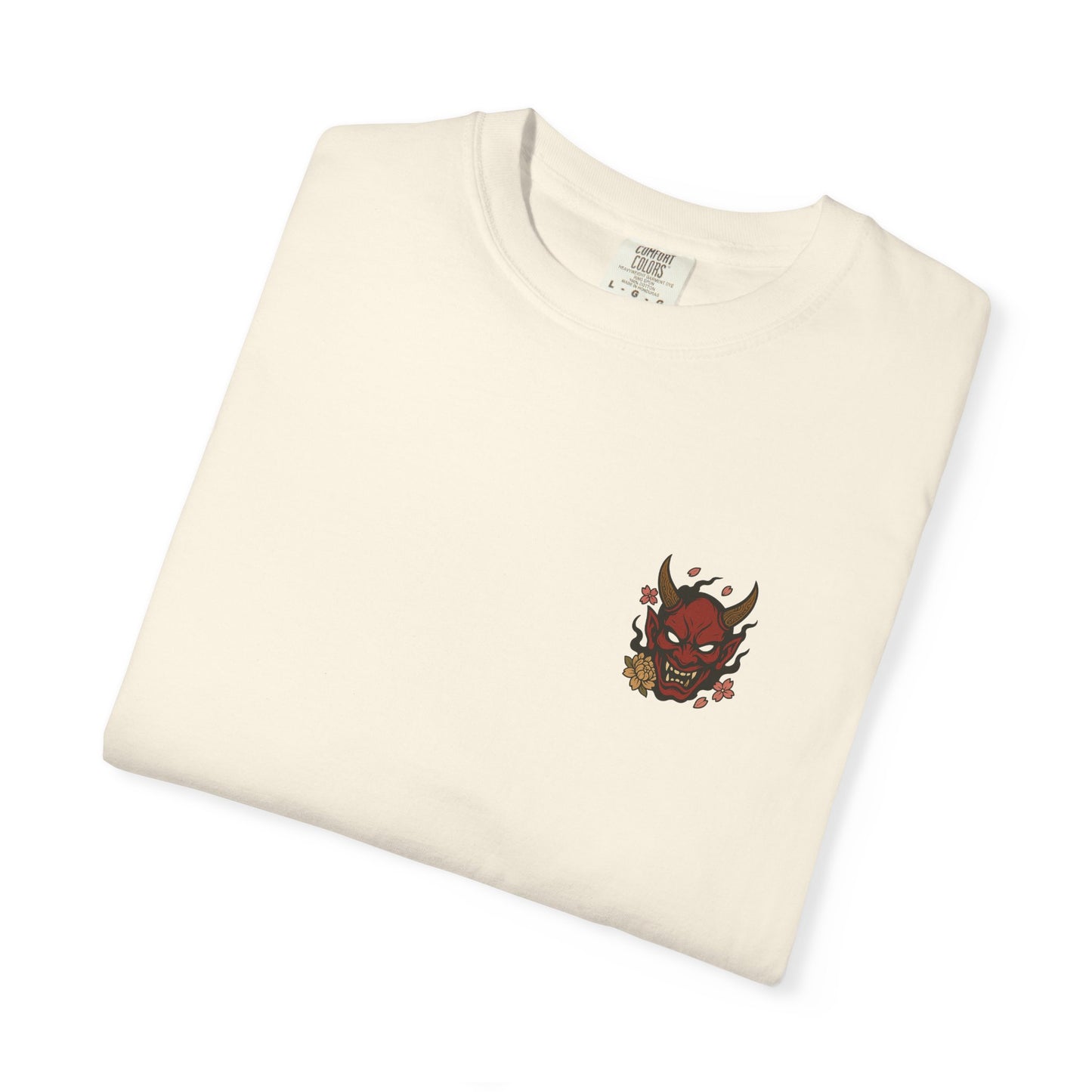 Hannya Demon Graphic T-Shirt — Japanese Oni Mask Back Print