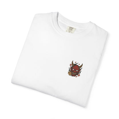Hannya Demon Graphic T-Shirt — Japanese Oni Mask Back Print