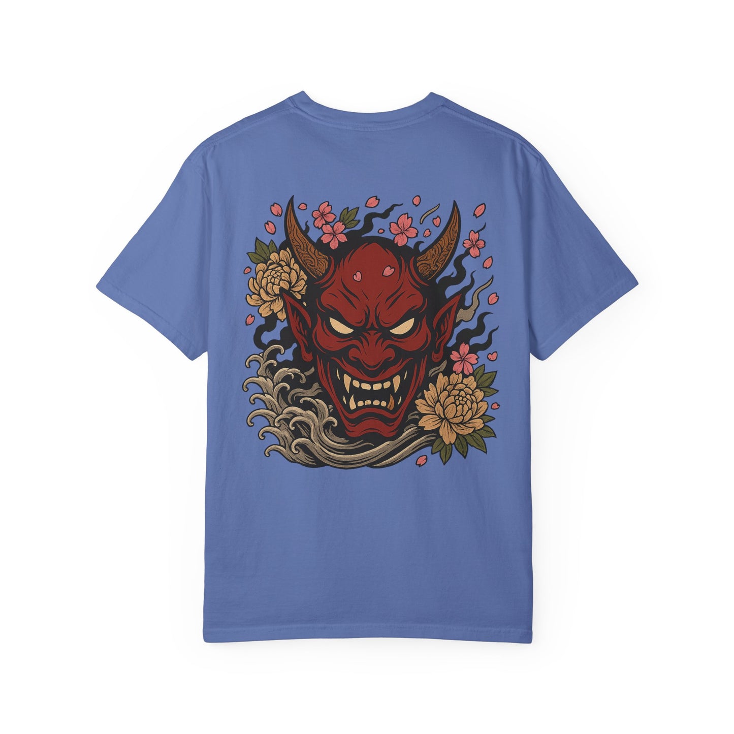 Hannya Demon Graphic T-Shirt — Japanese Oni Mask Back Print