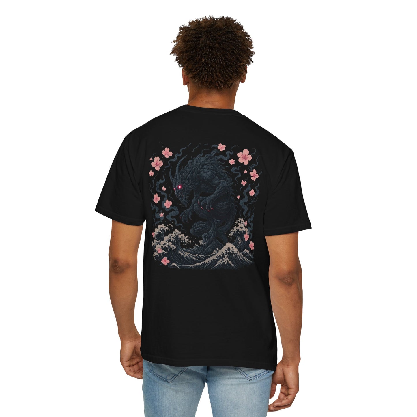 Japanese Wave Demon T-Shirt — Sakura Oni Graphic Tee