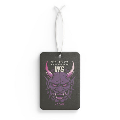 Demon Mask Car Air Freshener — Purple Oni WG Japan Scented Tag