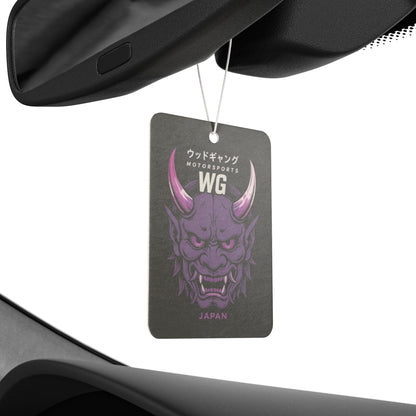 Demon Mask Car Air Freshener — Purple Oni WG Japan Scented Tag