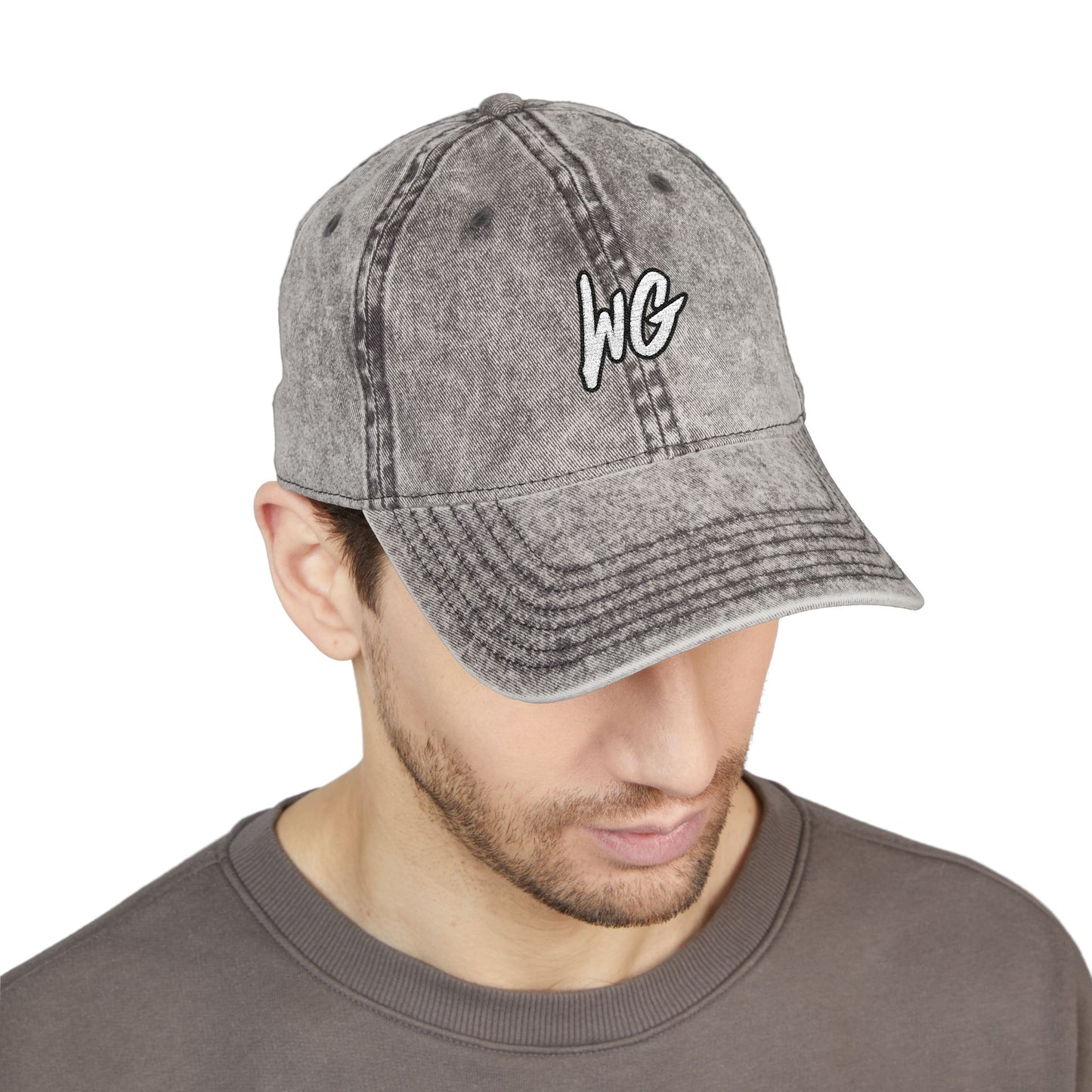 Embroidered Vintage Cap - Wg Mens Hat Design