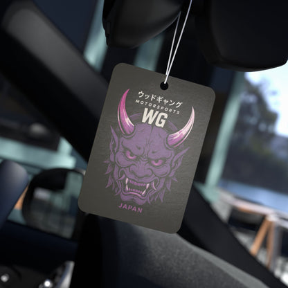Demon Mask Car Air Freshener — Purple Oni WG Japan Scented Tag